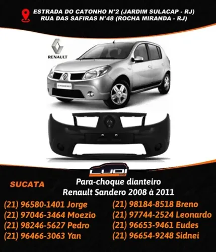 Para-choque dianteiro Renault Sandero 2008 à 2011