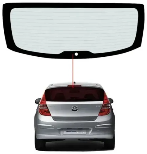 Vidro Hyundai I30 Vigia 2009 à 2012 - Verde - 1 Furo / Desembaçador Térmico / Serigrafia