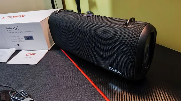 Caixa De Som Bluetooth OEK DR-107 Boombox Portáteis (Preto 60w)