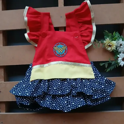 Romper Vestidinho Mulher maravilha