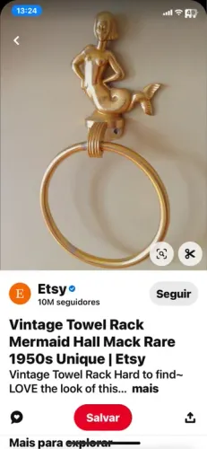 Suporte para toalha vintage