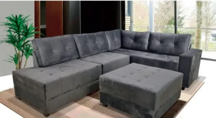 Sofá Canto 4 Peças Modelo Luxo. ?