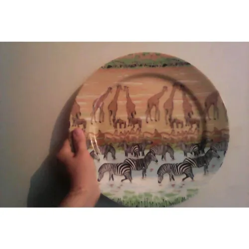 Grande prato decorativo louça Alexandre Herchcovitch Tok & Stok Animais da savana