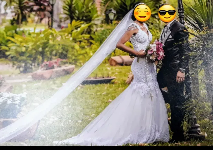 Vestido de noiva Sereia BORDADO A MAO LINDO URG BARATO TROCO