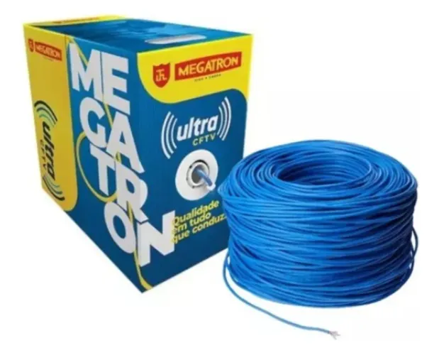 Cabo de Rede MEGATRON Cat5E Azul 305 M