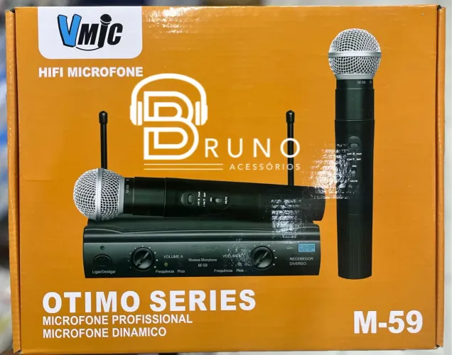 Microfone duplo sem fio