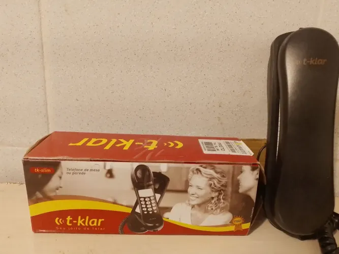 Telefone Fixo E Interfone t-klar Tk Slim Preto