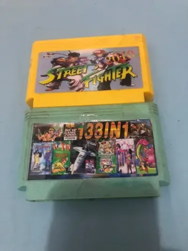  2 fitas de Nintendinho Nes 8 bits (60 pinos)