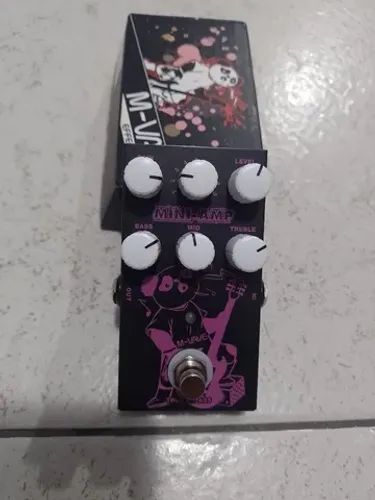 Pedal mvave mini amp novo para guitarra