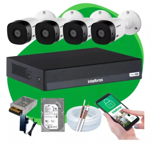 câmera de segurança Intelbras. Monitoramento 24h pelo celular! 