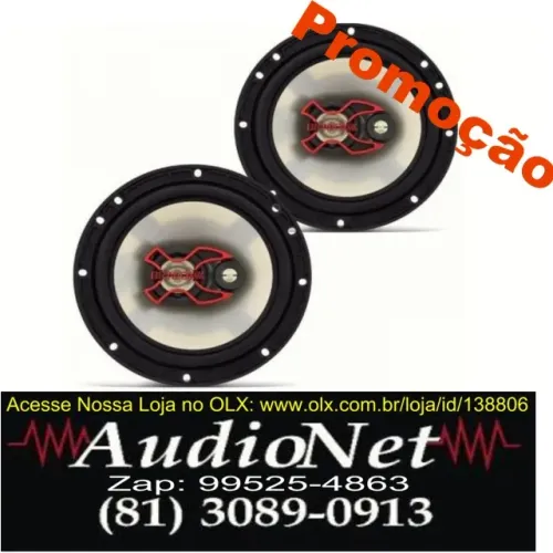 Par Alto Falante Triaxial Bravox 6 Polegadas B3x60x 100w Rms 4 Ohms Carro Som