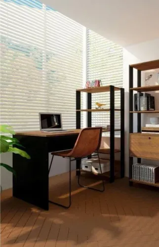 Promoção Mesa de Escritorio Marrom com Preto - 14/10  