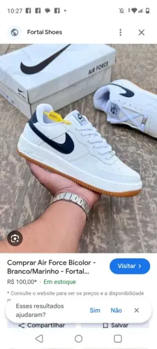 Air Force Bicolor Branco/Marinho