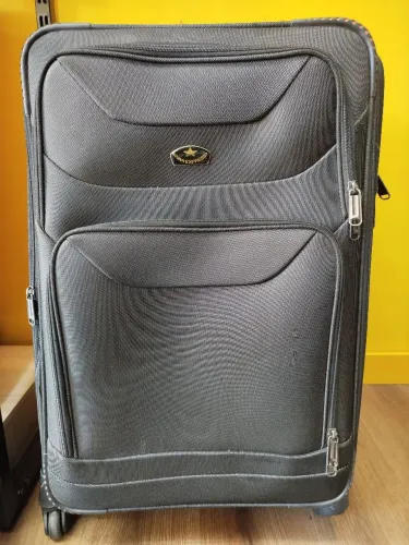 Mala Tecido Grande com Expansivo e porta terno 