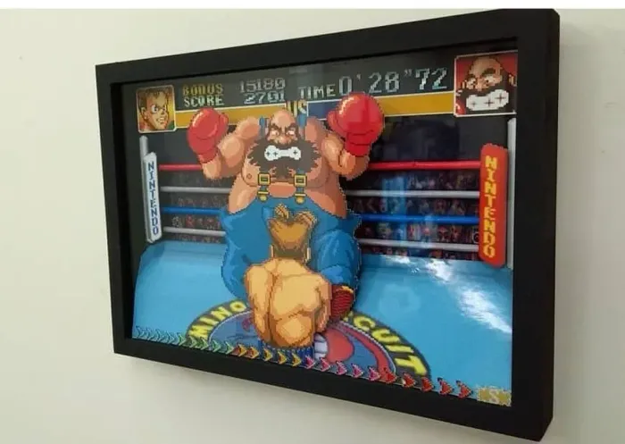 Quadro Diorama 3D - Super Punch out