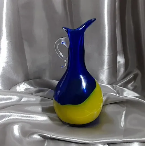 OBRA DE ARTE CRISTAL MURANO VASO JARRA FLOREIRA DECORAÇÃO DESIGN EXCLUSIVO!
