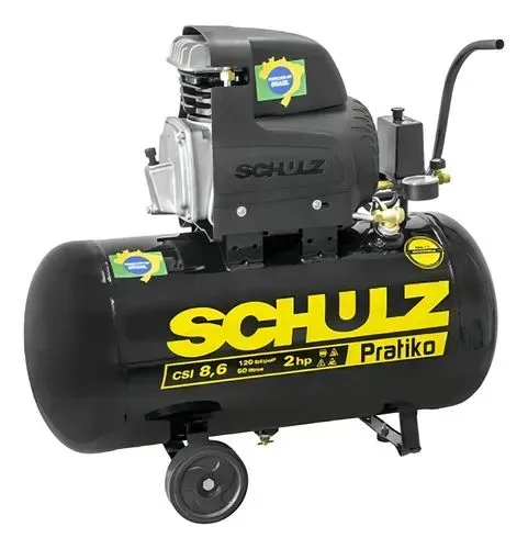 COMPRESSOR 2CV 127V 50LITROS 120PSI 8,6PES SCHULZ