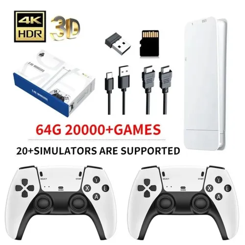 Console Retrô p/tv Game Stick M15 64gb + 20.000 jogos