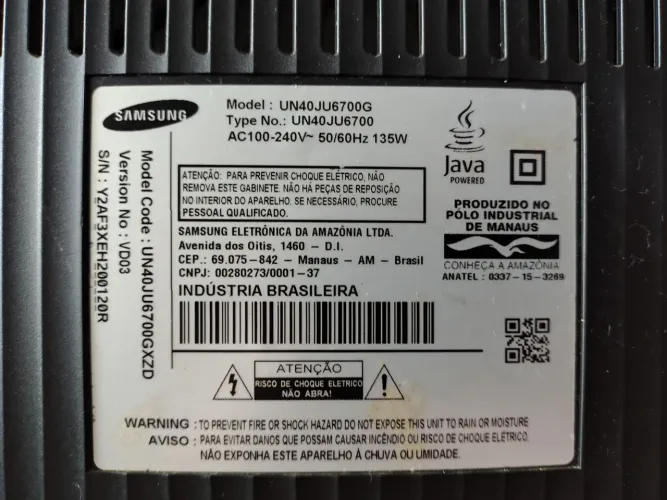 TV curva 40" para reparo