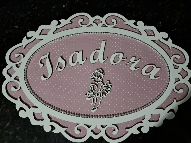 Plaquinha Decorativa para Quarto de Bebê - Isadora