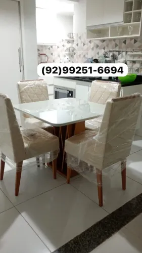 mesa de jantar 90x90 4 lugares of white