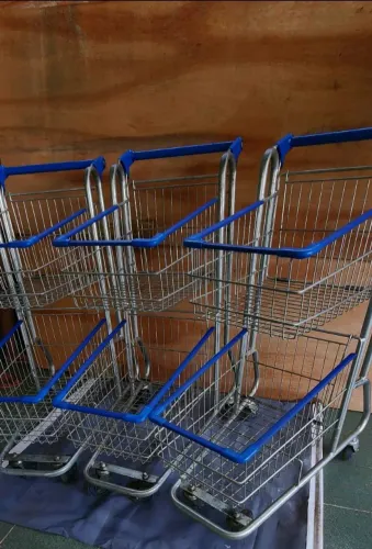 Carrinho de Compras Premium Duplo 90L - USADO EXCELENTE 