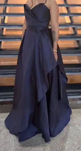 Vestido de Festa Longo Azul Escuro