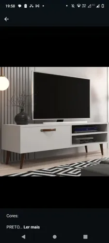 Rack para TV moderno com design elegante novo na caixa
