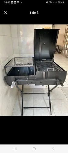 Churrasqueira Dupla de Aço 200lts FRETE GRATIS