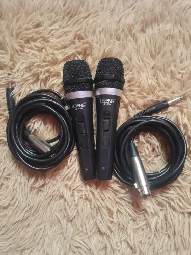 Microfones LE LONG LE-904 com Fio - Ótima Qualidade!
