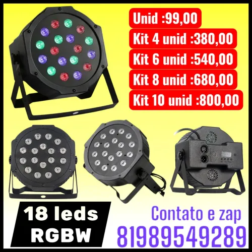 Canhão 18 Leds Rgb Dmx