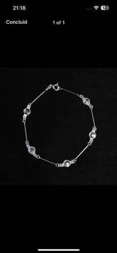 Pulseira Prata com zircônia branca