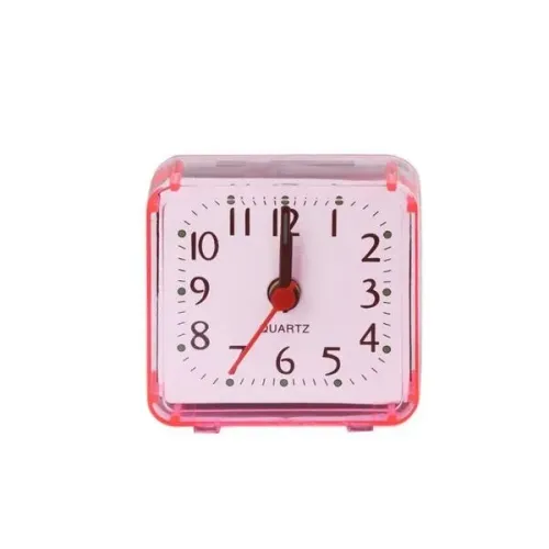 mini relogio de mesa despertador cn915 5cmx5cm vermelho