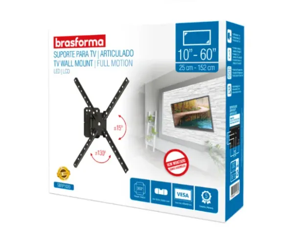 Suporte Articulado para TV LED e LCD de 10" a 60" - Brasforma