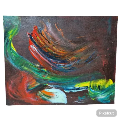 Quadro óleo sobre tela abstrato