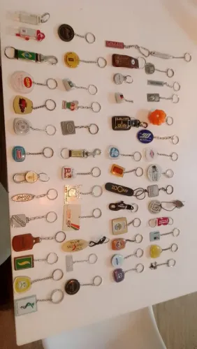 Coleção de chaveiro da década 80