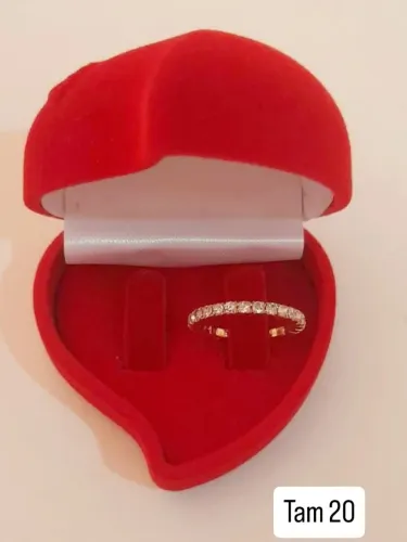 Anel Aparador com Pedras de Zircônias - Tam 20