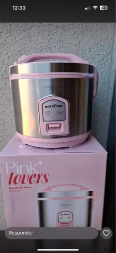 Panela de arroz rosa