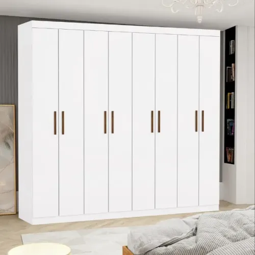 Guarda Roupa 8 Portas 4 Gavetas Com Espelho DIVIDIMOS EM ATÉ 10X SEM JUROS