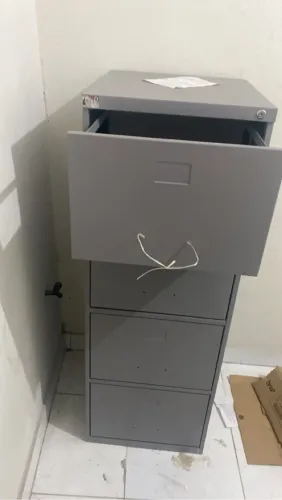 Porta Arquivo de aço  cinza