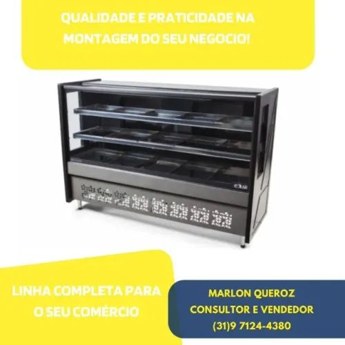 Balcão Avícola Polar Standard Platinum 1.75M Preto 127v 