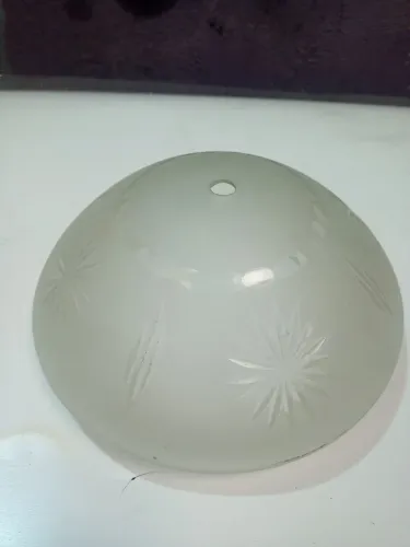 Cúpula de vidro fosco para luminária ou ventilador de teto antigo USADO 
