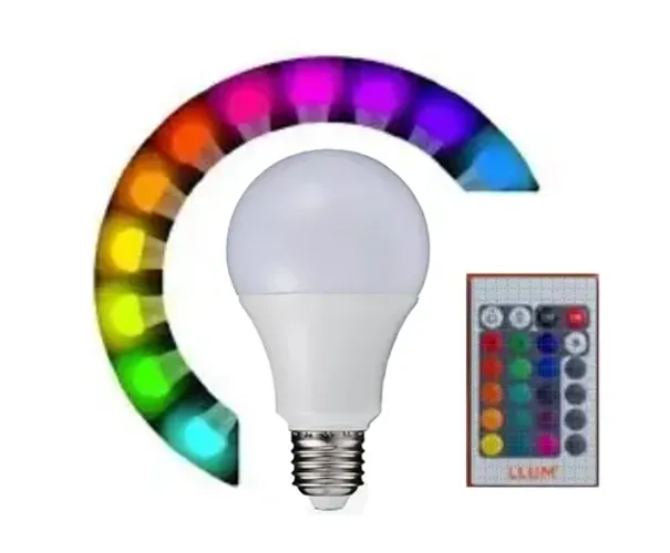 Lâmpada Multicolorida LLUM RGB 5W - 16 Cores / Controle - Bivolt