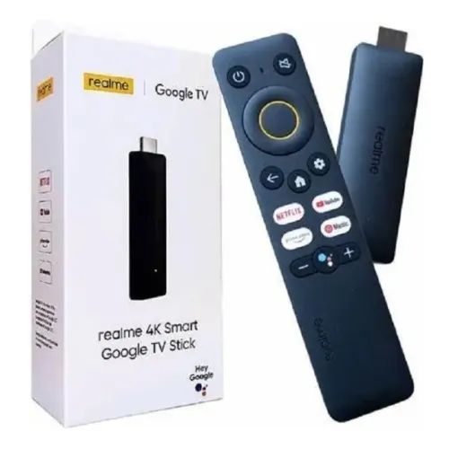 Realme 4k Smart Google Tv Stick Controle De Voz Original
