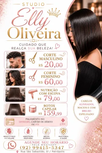 Cortes masculino e feminino, botox e nutrição ?etc