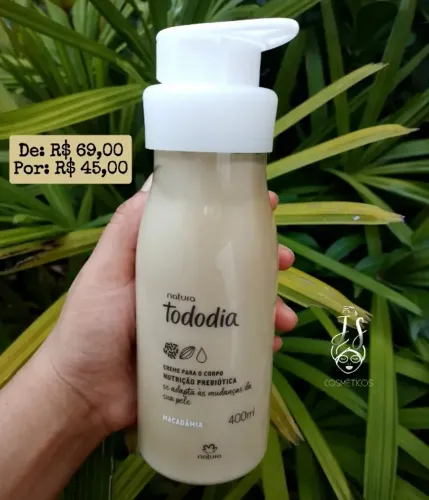 Creme Desodorante Nutritivo Para o Corpo Tododia Macadâmia 400ml