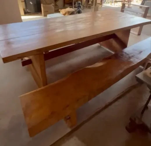 Vendo Mesa Rústica de Madeira Eucalipto Vermelho