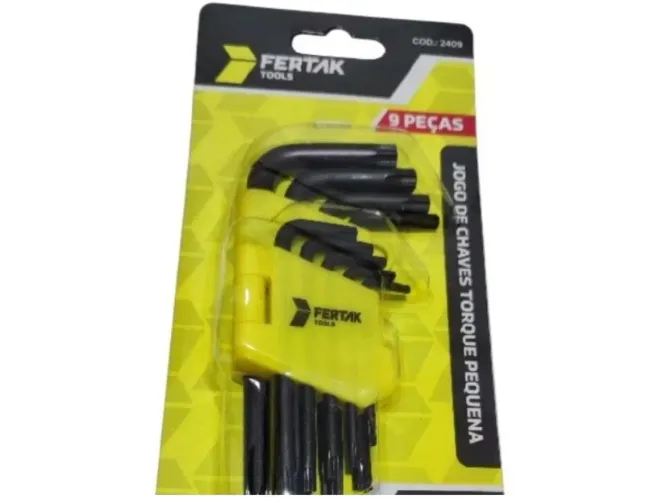 Jogo de chave torque pequena 9 peças Tam T10 ao T50. Novo a pronta entrega