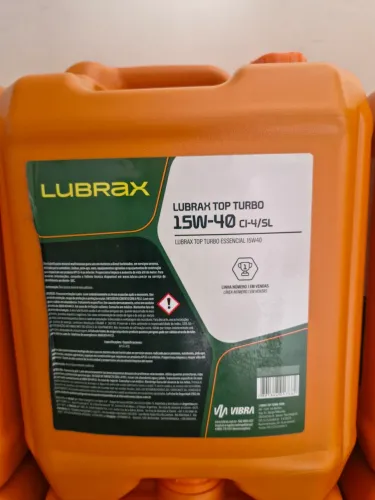 Óleo 15w 40 Top Turbo Lubrax Balde de 20 litros.
