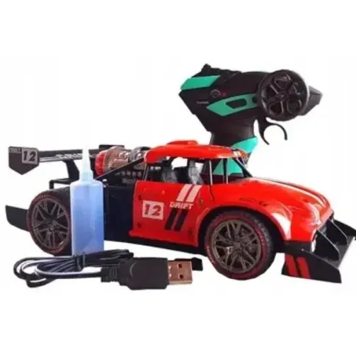 Carrinho Controle Remoto Drift de Ferro com Fumaça, Luzes e Som